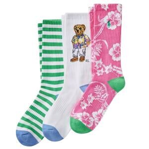 Polo Ralph Lauren Men's 3-Pk. Beach Bear Crew Socks Gift Box
